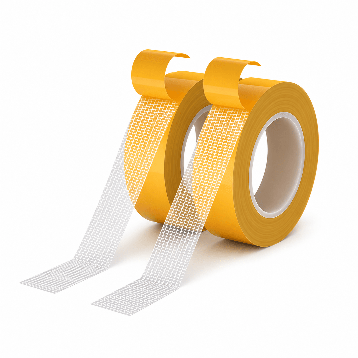 Fiberglass mesh scrim double-sided tape on a glassine liner from nibaL